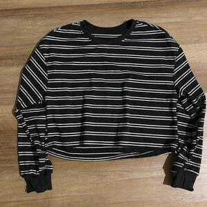 Striped Black and White Women's Top